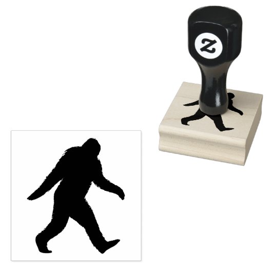 Bigfoot Silhouette Sasquatch Squatch Rubberstempel (Gestempeld)