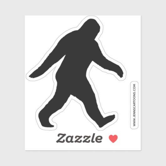 Bigfoot Silhouette Sasquatch Squatch Sighch Sticker (Vel)