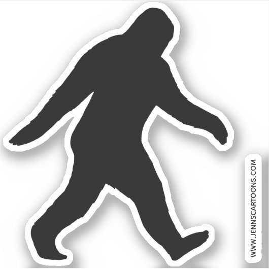 Bigfoot Silhouette Sasquatch Squatch Sighch Sticker (Voorkant)
