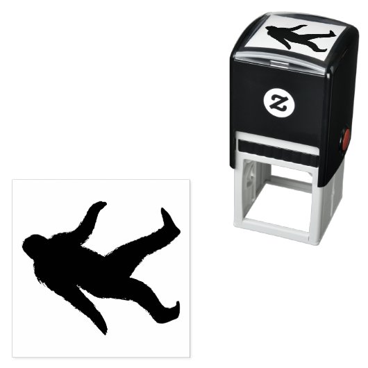 Bigfoot Silhouette Sasquatch Squatchy Zelfinktende Stempel (In situ)