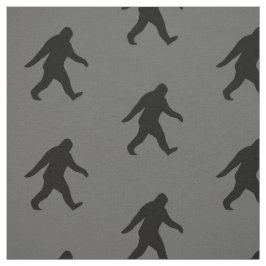 Bigfoot Silhouettes Pattern Grey and Black Squatch Stof