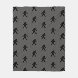 Bigfoot Silhouettes Pattern Sasquatch Squatchy Fleece Deken
