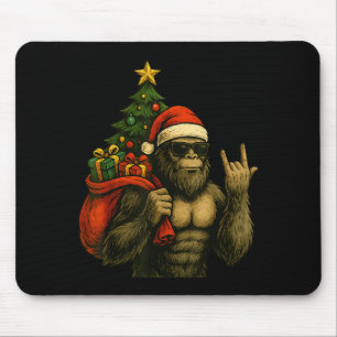 Bigfoot Sinterklaas Kerstboom Rock On Grappige Ker Muismat