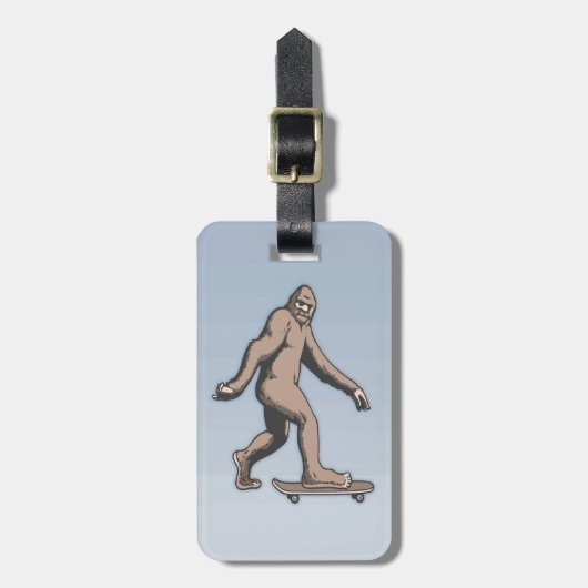 Bigfoot Skateboard Bagagelabel (Voorkant verticaal)