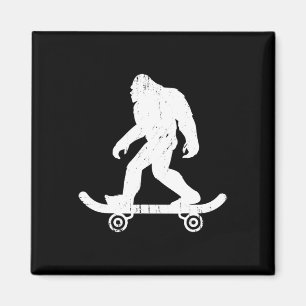 Bigfoot Skateboarder Yeti Sasquatch Skateboarden Magneet
