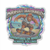 Bigfoot Skateboards-Adventures on wheels Sticker (Voorkant)