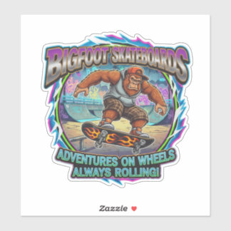 Bigfoot Skateboards-Adventures on wheels Sticker