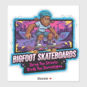 Bigfoot Skateboards-Breek de Stereotypen Sticker