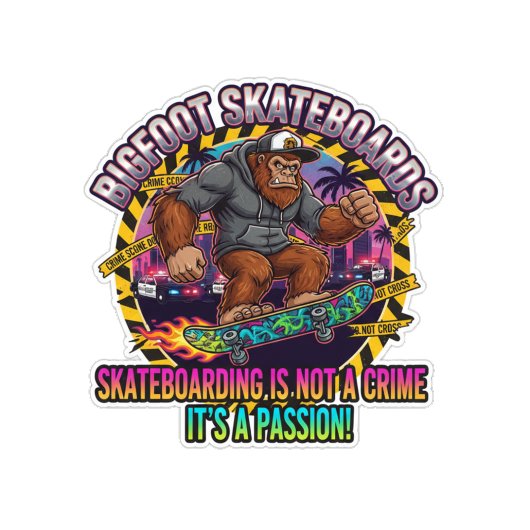 Bigfoot Skateboards-Skateboarding Is Not a Crime  Persoonlijk Skateboard