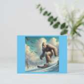 Bigfoot Skiën Briefkaart (Staand voorkant)