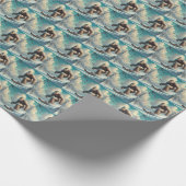 Bigfoot Skiën Cadeaupapier (Hoek)