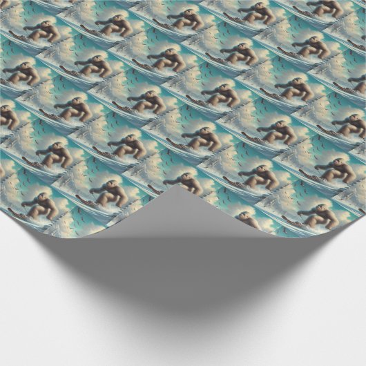 Bigfoot Skiën Cadeaupapier (Hoek)