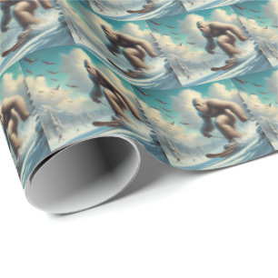 Bigfoot Skiën Cadeaupapier