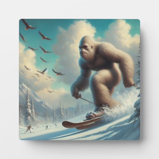 Bigfoot Skiën Fotoplaat (Voorkant)
