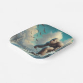 Bigfoot Skiën Papieren Bordje (Gebogen)