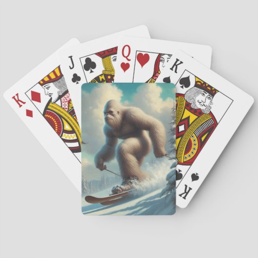 Bigfoot Skiën Pokerkaarten (Achterkant)