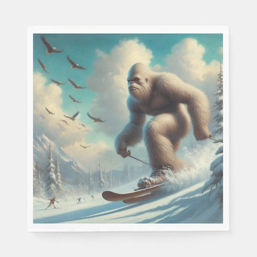 Bigfoot Skiën Servet (Voorkant)