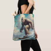 Bigfoot Skiën Tote Bag (Dichtbij)