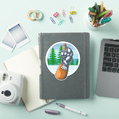 Bigfoot Skiet op de Pistes  Sticker (iPad Cover)