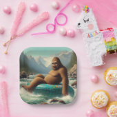 Bigfoot-slang Papieren Bordje (Feest)