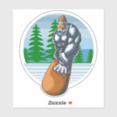 Bigfoot Sneeuwboarden Op De Pistes  Sticker (Vel)
