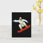 Bigfoot Snowboard Sasquatch Skiën Snow Mountain F Kaart (Gele Bloem)