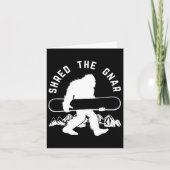 Bigfoot Snowboard Shredding Gnar Sasquatch Snowboa Kaart (Voorkant)