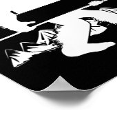 Bigfoot Snowboard Shredding Gnar Sasquatch Snowboa Poster (Hoek)