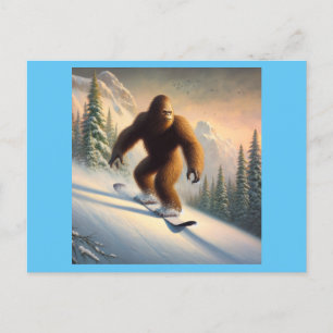 Bigfoot Snowboarding Briefkaart