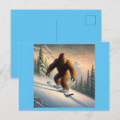 Bigfoot Snowboarding Briefkaart (Voorkant / Achterkant)