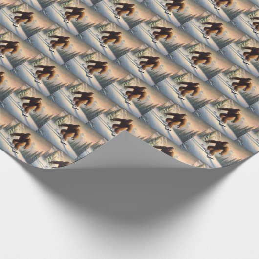 Bigfoot Snowboarding Cadeaupapier (Hoek)