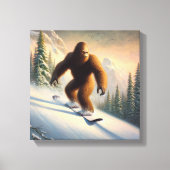 Bigfoot Snowboarding Canvas Afdruk (Voorkant)