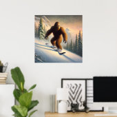 Bigfoot Snowboarding Poster (Thuiskantoor)
