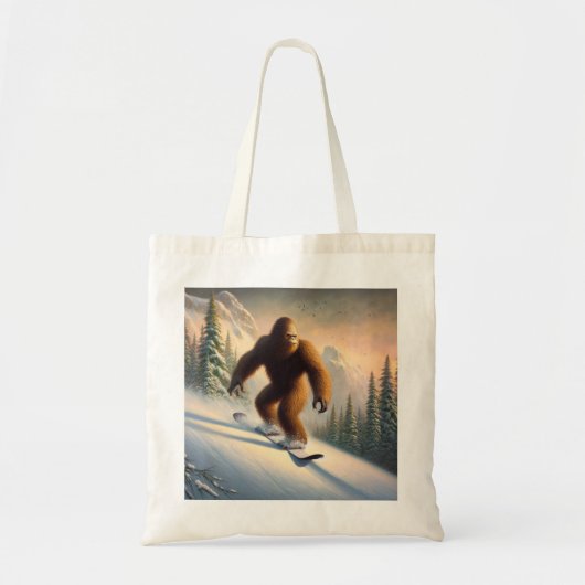 Bigfoot Snowboarding Tote Bag (Voorkant)