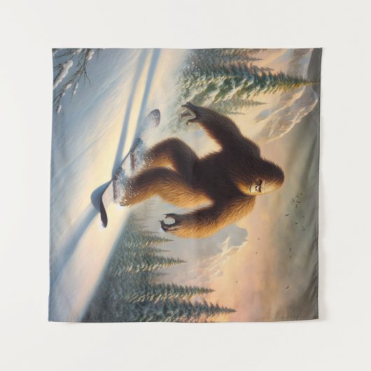 Bigfoot Snowboarding Wandkleed (Voorkant (horizontaal))