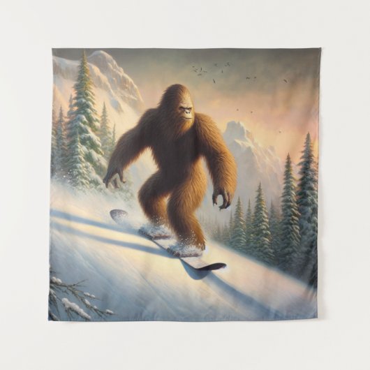 Bigfoot Snowboarding Wandkleed (Voorkant)