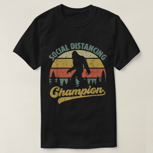 Bigfoot Social Distancing Champion Design T-shirt (Design voorkant)