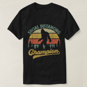 Bigfoot Sociale Afstand Kampioen Ontwerp T-shirt