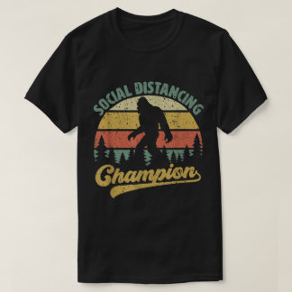 Bigfoot Sociale Afstand Kampioen Ontwerp T-shirt