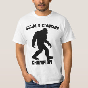 BIGFOOT SOCIALE DISTANCING CHAMPION Funny T-shirts