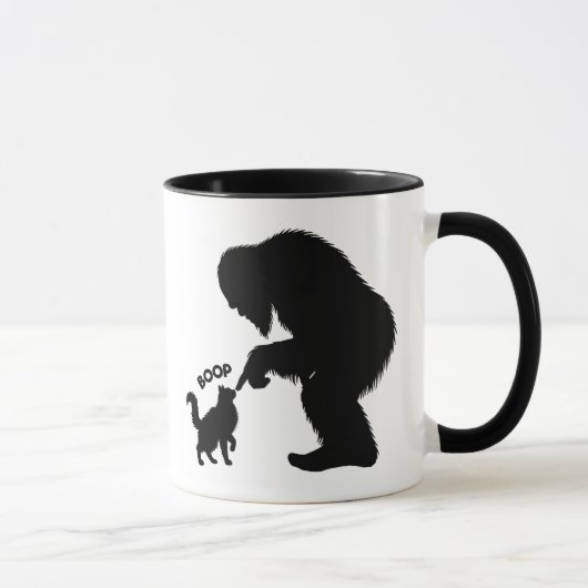 Bigfoot Speelse Langharige Kat Boop Mok (Rechts)