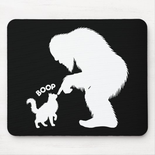 Bigfoot Speelse Langharige Kat Boop Muismat (Voorkant)