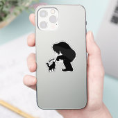 Bigfoot Speelse Langharige Kat Boop Sticker (Telefoon)