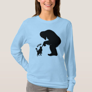 Bigfoot Speelse Langharige Kat Boop T-shirt