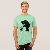 Bigfoot Speelse Langharige Kat Boop Tri-Blend Shirt (Voorkant volledig)