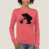 Bigfoot Speelse Langharige Kat Boop Tri-Blend Shirt (Voorkant)