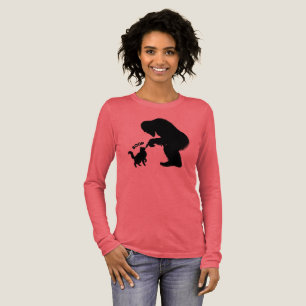 Bigfoot Speelse Langharige Kat Boop Tri-Blend Shirt