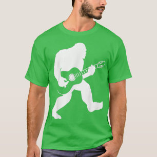 Bigfoot speelt akoestische gitaarmuziekliefhebbers t-shirt