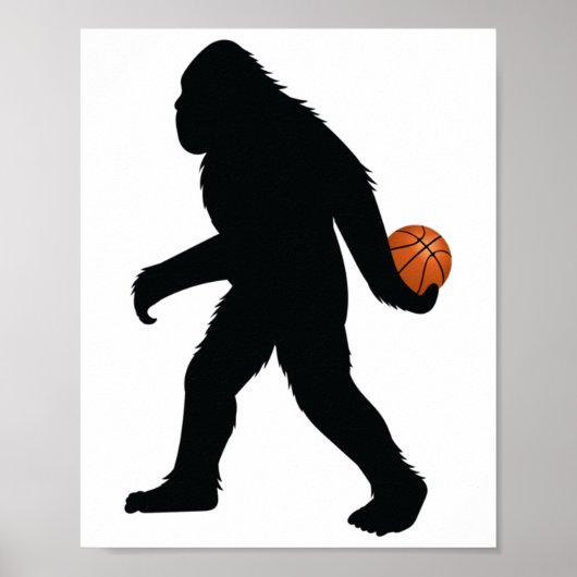 Bigfoot speelt basketbal poster (Voorkant)