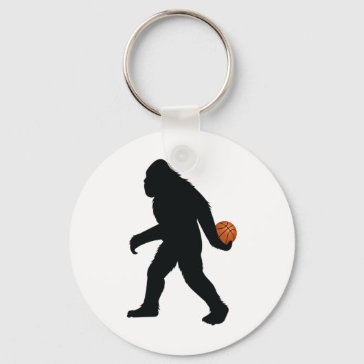Bigfoot speelt basketbal sleutelhanger (Voorkant)